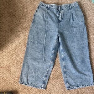 ASOS Light Wash Wide Leg Denim Pants